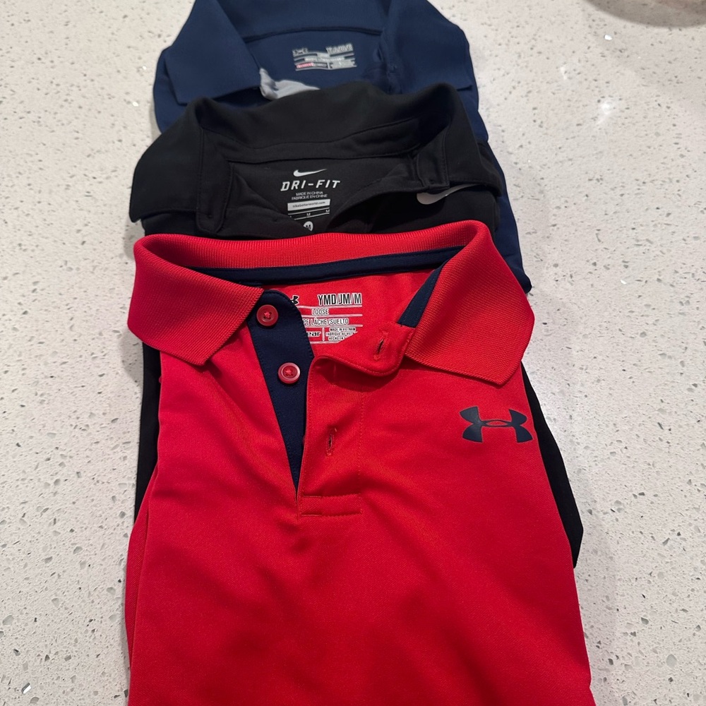 Under Armour Kids Polo Shirt in Red and Black